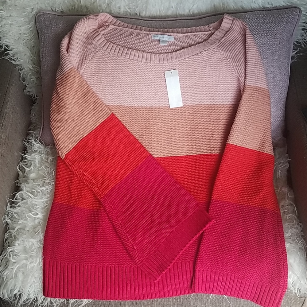 NY&C Striped Sweater with Bell Sleeves